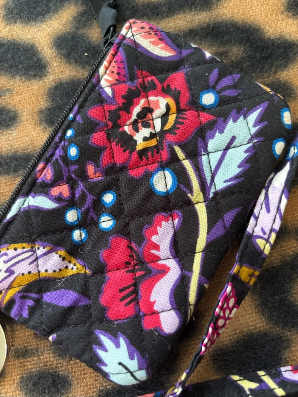 Vera Bradley Floral Quilted Crossbody Wristlet - Purple Multicolor